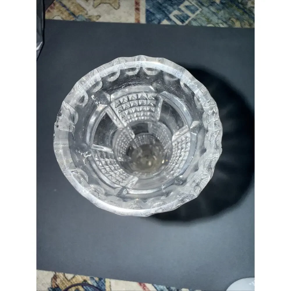 Echt Bleikristall Hand-Cut Lead Crystal Footed Bud Vase 6.5